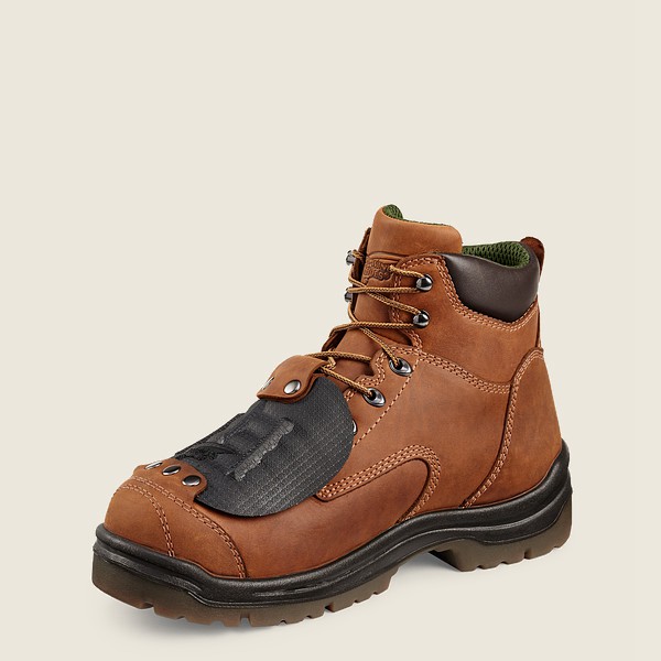 Red Wing Safety Bot Erkek - King Toe® - 6-Inch Toe Metguard - Kahverengi - 18THPSJIL